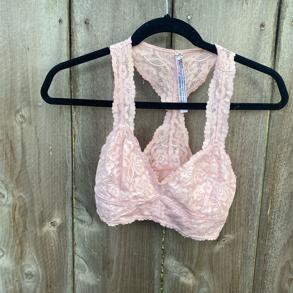 Intimately Free People Pink Lace Bralette